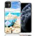MUNDAZE For Apple iPhone 12 Mini Beach Paper Boat Design Double Layer Phone Case Cover