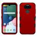 LG K31 /Aristo 5 /Fortune 3 Phone Case 3 in 1 Hybrid Armor Hard & TPU Silicone Rubber Heavy Duty Rugged Bumper Shockproof [Military-Grade] Protective RED Cover for LG Aristo 5 LG K31 LG Fortune 3