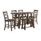 Picket House Furnishings Regan 6PC Counter Height Dining Set in Cherry-Table, 4 Side Chairs & Bench