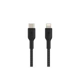 Belkin CAA004BT2MBK 6.6-Foot BOOST CHARGE Braided USB-C To Lightning Cable (Black)