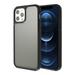 Insten Compatible with iPhone 12 Pro Max Case 6.7 inch (2020) Carbon Fiber Pattern Matte Translucent PC & Flexible Frame Cover Minimalist Design Anti-shock Full Body Protection Black