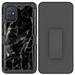 Bemz Rugged Holster Samsung Galaxy A51 (Not 5G) Phone Case Heavy Duty Armor Protector Cover with Removable Belt Clip and Touch Tool - Black Marble