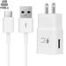 Borz for Samsung Adaptive Fast Charging USB Wall Charger + USB-C Type C Cable Data Sync Cord for Galaxy S8/S8+ S9/S9+ S10/S10+ S10e Note 8/9/10 Lg G5/G6/G7 V20/30/40 Android and other USB-C Device