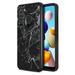Capsule Case Compatible with Galaxy A21 [Heavy Duty Dual Layer Men Women Girly Cute Design Shockproof Black Case Hard Phone Cover] for Samsung Galaxy A21 SM-A215U (Black Marble Print)