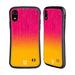 Head Case Designs Neon Rain Ombre Pink Orange Hybrid Case Compatible with Apple iPhone XR