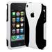 Rubberized Hard Snap-on Cup Shape Case for iPhone 3G / 3GS - Silver/Black