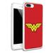 Wonder Woman Classic Logo Protective Slim Fit Hybrid Rubber Bumper Case for Apple iPhone 7 and 7 Plus