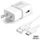 TTECH for Samsung Galaxy S8 S9 S10 Plus Huawei P20 P30 Lite Adaptive Fast Charger USB-C Type-C Cable Kit Fast Charging USB Wall Charger Home Power Adapter [1 Wall Charger + 4 FT Type-C Cable] White