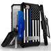 BC Tri-Shield iPhone SE iPhone SE 2022 iPhone SE 2020 iPhone 8 Case - Military Grade Protection Phone Case with Belt Holster Clip Attachment - Thin Blue Line Flag