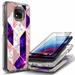 Nagebee Case for Motorola Moto G Power 2021 with Tempered Glass Screen Protector (Full Coverage) Glossy Stylish Finish Shockproof Protective Hybrid Bumper Case (Marble Series Rose Gold)