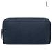 Sonceds Digital Storage Bag Waterproof Electronic Accessories Organizer Pouch for Cable Power Bank Earphone Navy Blue L