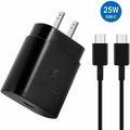 Original 25W USB-C Super Fast Charging Wall Charger for Samsung Galaxy S9 Charger Adapter with 3ft Type-C Cable - Black