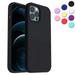 Silicone Case for iPhone 12 Pro and iPhone 12 -{Shock-Absorbent- Raised Edge Protection- Compatible with iPhone 12 Pro and iPhone 12 (6.1 inch} Black Color