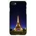 DistinctInk Case for iPhone 7 / 8 / SE (2020 Model) (4.7 Screen) - Custom Ultra Slim Thin Hard Black Plastic Cover - Eiffel Tower Paris Night - Show Your Love of Paris