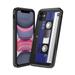 Capsule Case Compatible with iPhone 11 [Heavy Duty Men Women Girly Slim Cute Design Shockproof Phone Case Black Cover] for iPhone 11 6.1 Inch Display (Blue Cassette Tape)
