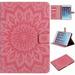 For iPad 2/3/4 Sunflower Embossed PU Leather Flip Stand Case Auto Wake/Sleep Smart Cover