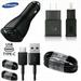 Original LG V30 Adaptive Fast Charger Kit Charger Kit with Car Charger Wall Charger and 2x Type-C Cable