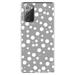 DistinctInk Clear Shockproof Hybrid Case for Galaxy Note 20 ULTRA (6.9 Screen) - TPU Bumper Acrylic Back Tempered Glass Screen Protector - Grey White Bubbles Polka Dots - Polka Dot Pattern