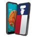 Capsule Case Compatible with LG Fortune 3 [Hybrid Gel Design Slim Thin Fit Soft Grip Black Case Protective Cover] for LG Fortune 3 Cricket Wireless Phone LMK300AM - (Texas Flag)