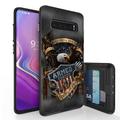 Galaxy S10+ Case Duo Shield Slim Wallet Case + Dual Layer Card Holder For Samsung Galaxy S10+ [NOT S10 OR S10e] (Released 2019) Armed Forces