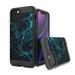 Capsule Case Compatible with iPhone 12 Pro Max [Shock Defender Hybrid Slim Design Protective Black Case Cover] for iPhone 12 Pro Max 6.7 inch (Blue Marble Print)