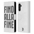 Head Case Designs Officially Licensed Juventus Football Club Type Fino Alla Fine White Leather Book Wallet Case Cover Compatible with Samsung Galaxy A13 5G (2021)