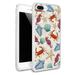 Sea Life - Ocean Creatures Seahorse Seashell Conch Starfish Crab Beach Protective Slim Hybrid Rubber Bumper Case for Apple iPhone 7+ Plus