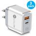USB C Fast Charger 3-Pack 25W Dual-Port PD USB C/QC 3.0 Wall Charger Wall Plug Portable Travel Power Adapter Compatible with iPhone 12/Mini/Pro Max iPad Pro AirPods Pro Galaxy and More