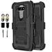 Value Pack ! for LG Aristo 5 Plus K31 Phoenix 5 Risio 4 Fortune 3 Holster Phone Case 360Â° Cover Screen Protector Clip Kickstand Holster Hybrid Shock Bumper (Black)