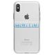 DistinctInk Clear Shockproof Hybrid Case for iPhone X / XS (5.8 Screen) - TPU Bumper Acrylic Back Tempered Glass Screen Protector - Lawyer Elements Periodic Table