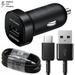 Samsung Galaxy S8 S8+ S9 S9+ S10 Note 8 Note 9 Adaptive Fast Charger USB-C 3.1 Type-C Cable Kit Fast Charging USB Car Charger Adapter [1 USB Car Charger + 4 FT Type-C Cable] Black