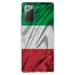 DistinctInk Clear Shockproof Hybrid Case for Samsung Galaxy Note 20 (6.7 Screen) - TPU Bumper Acrylic Back Tempered Glass Screen Protector - Italian Flag Italy Waving Red White Green - Italy
