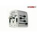 Charger Universal Adapter Multi Outlet Port 4 USB Phone Power All In One Multi Cable Multiple Phone Charge 2.1 Amp Wall Plug (White) 5 Core UTA W