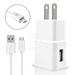 MetroPCS Samsung Galaxy Core Prime Accessory Kit 2 in 1 Quick Charge USB Wall Charger 3.1 AMP Adapter + 3 Feet USB Data Sync Charging Cable WHITE