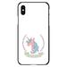 DistinctInk Case for iPhone XR (6.1 Screen) - Custom Ultra Slim Thin Hard Black Plastic Cover - Unicorn - Make Your Own Magic - White