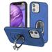 Apple iPhone 12 Pro iPhone 12 /6.1 Phone Case Hybrid Dual Layers Armor Rugged Shockproof for Car Magnetic Mount Beers Bottle Opener & Ring Holder Stand Cover Blue for Apple iPhone 12 /12 Pro