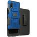Case and Clip for Galaxy XCover Pro Nakedcellphone [Blue/Black] Rugged Ring Grip Cover with Stand [Built-In Mounting Plate] and [Belt Hip Holster] for Samsung Galaxy XCover Pro Phone (SM-G715)