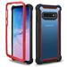 Galaxy S10 Rugged Clear Case Allytech Full-Body Hybrid Bumper Clear Back Cover Without Built-in-Screen Protector Shockproof Case for Samsung Galaxy S10 6.1 inch 2019 Black/Red