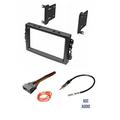 ASC Audio Car Stereo Radio Install Dash Kit Wire Harness and Antenna Adapter to Add a Double Din Radio for some Chrysler Dodge Jeep with Factory Navigation- Vehicles listed below
