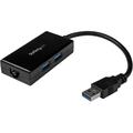 Startech USB 3.0 to Gigabit Network Adapter with Built-In 2-Port USB Hub - Native Driver Support (Windows Mac and Chrome OS) - Add Gigabit Ethernet connectivity and two USB 3.0 ports to your lapto...