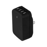 StarTech Travel 4 Port USB Wall Charger with International Power Adapter (USB4PACBK)