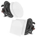 Pyle PDIC106 10 Inch 250 Watt In Ceiling Wall 2 Way Flush Speaker System Pair