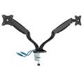 ErgoMax Counterbalance LCD VESA Universal Tilt 2-Screen Desk Mount w/USB Port 23.4 Inch Tall