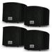 Acoustic Audio AA321B Mountable Indoor Speakers 800 Watts Black 2 Pair Pack AA321B-2Pr