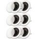 Acoustic Audio HTI6c Flush Mount In Ceiling Speakers with 6.5 Woofers 3 Pair