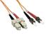 Kentek 1 Meter 1M Fiber optic cable SC to ST SC/ST OM1 multi-mode duplex 62.5/125 standard zipcore patch cord