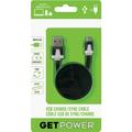 GetPower 3 Ft. Black USB to Micro USB Flat Charge/Sync Cable GP-USB-M