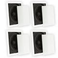 Theater Solutions TS1000 Flush Mount Passive 10 Subwoofer Speaker Wall 4 Pack