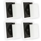 Theater Solutions TS1000 Flush Mount Passive 10 Subwoofer Speaker Wall 4 Pack
