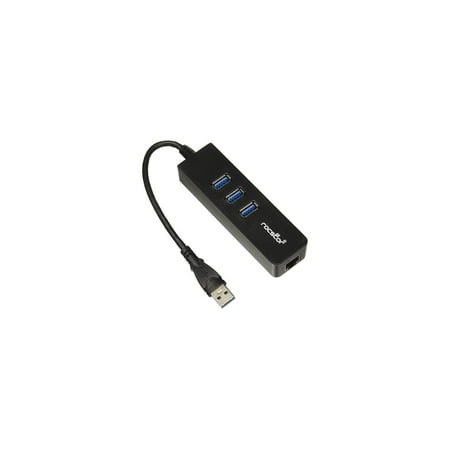 Rocstor 3port USB 3.0 Hub With Gigabit 10/100/1000 Ethernet Nic
